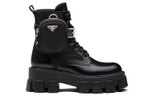 PRADA Monolith Pouch-detail Leather Boots