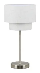 Лампа настольная NewRgy 2117ATL SATIN NICKEL+LIGHT FLAX, 40 Вт, никелевая и сатиновая