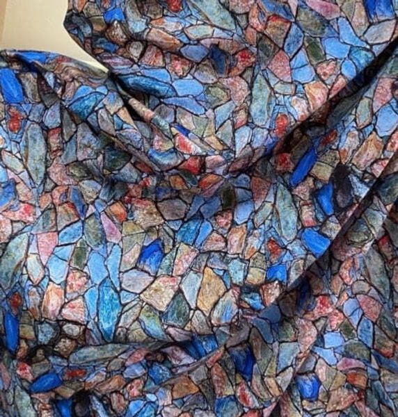 ЦВЕТНАЯ СЛЮДА - 100% хлопок, отрез 50 см, Handmade Fabrics 5