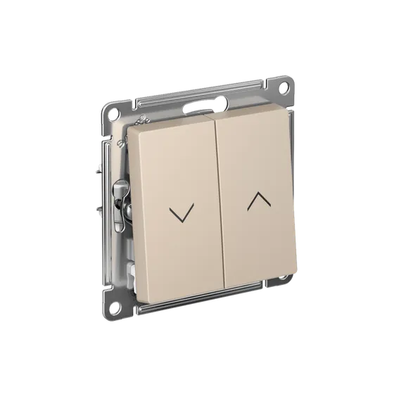 Выключатель для жалюзи двухклавишный Systeme Electric AtlasDesign Песочный ATN001219