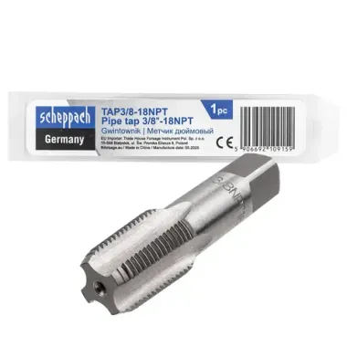 Метчик 3/8-18NPT (дюйм.) Scheppach Sch-TAP3/8-18NPT