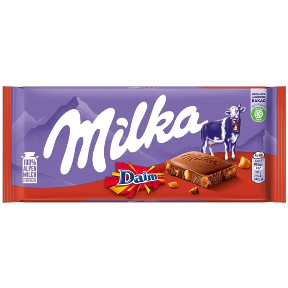 Шок плитка Milka Daim 90гр