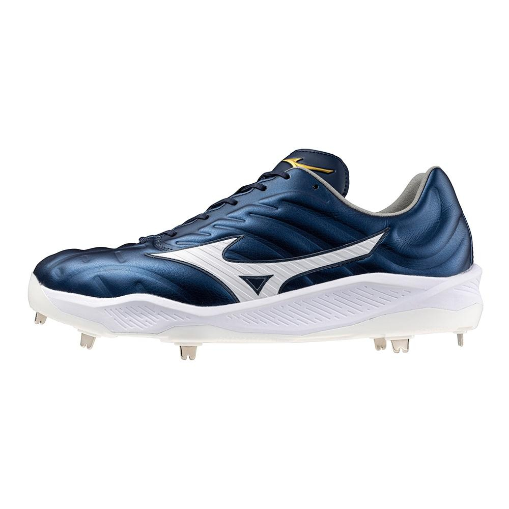 Mizuno Comfortable Round Toe Low Top Upper Height Baseball Shoes Unisex White
