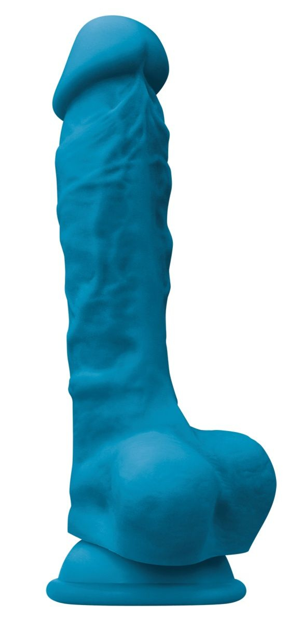 Голубой фаллоимитатор на присоске 7 Dildo - 22,3 см. (Цвет: голубой)