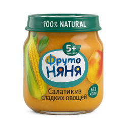 Пюре Фруто Няня Салат из сладких овощей 110 гр
