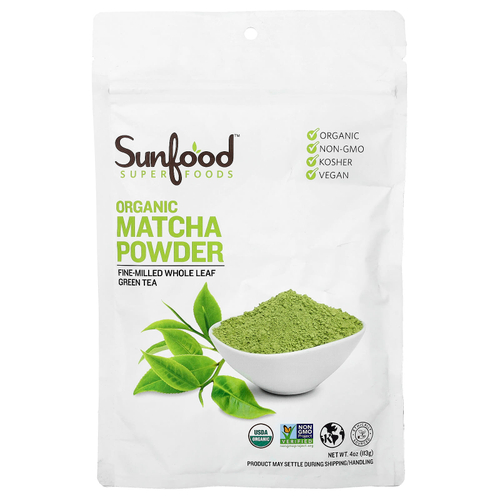 Sunfood, Superfoods, органический матча в порошке, 113 г (4 унции)
