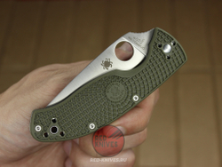 Нож Spyderco Tenacious LTW - зел. рук., белый клинок RK-413