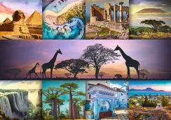 Pazl \ Puzzle \ Пазлы Puzzles - "1000" - Collage - Africa
