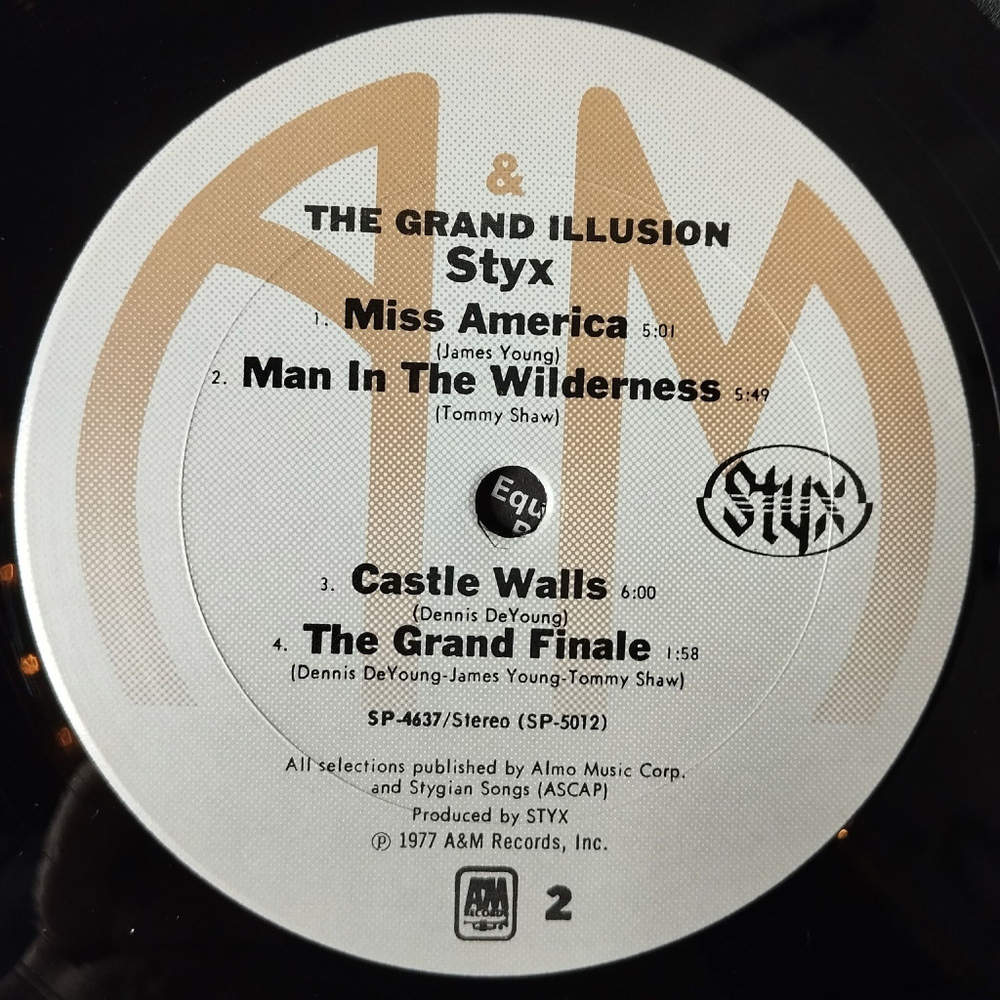 Винтажная виниловая пластинка LP Styx The Grand Illusion (Canada 1977)