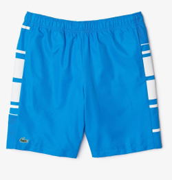 Мужские теннисные шорты Lacoste SPORT Men Printed Side Bands Shorts - небесный