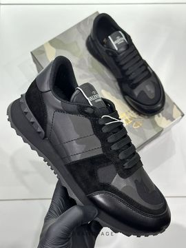 Кроссовки чёрно-серые от Valentino Rockrunner BP5-605647