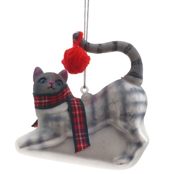 Украшение новогоднее "Кошка", 2в., L 9 W 3,5 H 9 см, 2в.