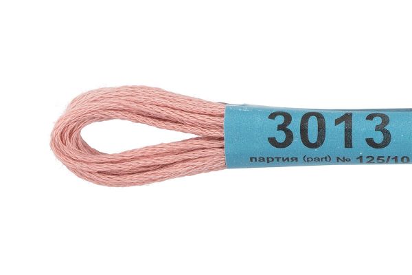 Мулине Gamma 100% хлопок, цв.3013 гр.розовый, 24 мотка по 8 метров