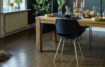 Кресло пластиковое Papatya Opal Wox Pro Beech, натуральный, черный