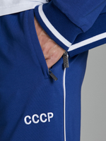 Спортивный костюм мужской из эластичного хлопкового трикотажного полотна СССР 11M-RR-1567 синий