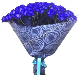 Букет из 101 Голландской синей розы, сорт Vendela Blue
