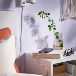 IKEA LILLHULT  (ИКЕА ЛИЛЛХУЛТ)  -  USB-C на lightning - розовый/бежевый 1.5 м