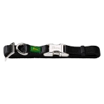 HUNTER Ошейник для собак ALU-Strong L (45-65 см) нейлон с металлической застежкой черный
