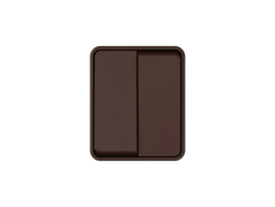 ATLASDESIGN PROFI IP54 О/У 2-клавишный ВЫКЛЮЧАТЕЛЬ, сх.5, 10АХ, КОРИЧНЕВЫЙ