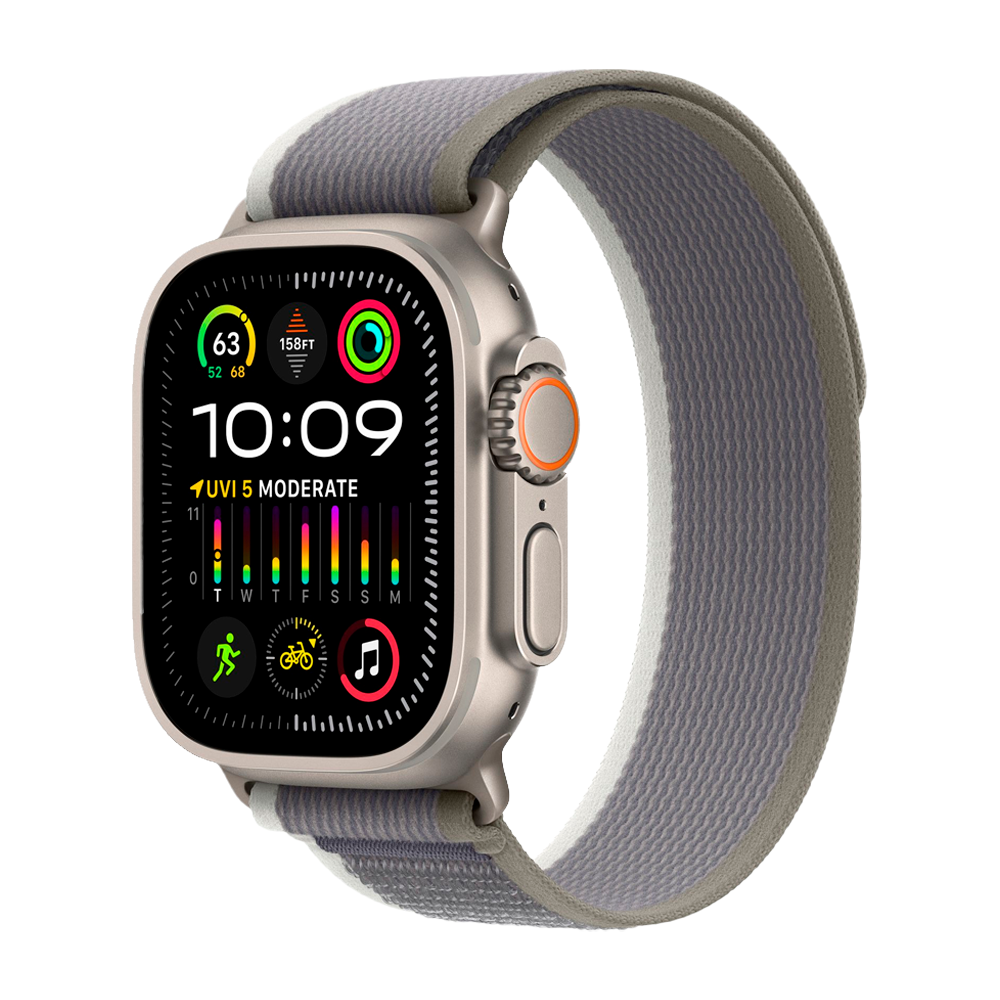 Умные часы Apple Watch Ultra 2 GPS + Cellular, 49mm, Trail Loop S/M, Green/Gray (Зеленый / Серый)