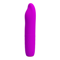 Лиловый вибратор-ротатор 16см Pretty Love Classic Silicone Rechargeable Rotating Vibrator Burke BI-014584X
