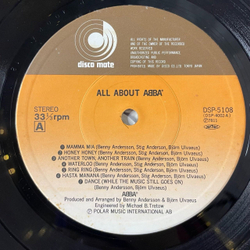 Винтажная виниловая пластинка LP АББА All About ABBA (Japan 1978) (Obi Copy)