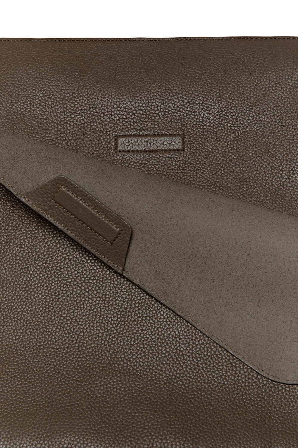Massimo Dutti Большая сумка из кожи наппа с клапаном - Limited Edition, пастельно-зеленый