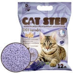CAT STEP Tofu Lavender Комкующийся наполнитель из тофу с ароматом лаванды для кошек, 12 л