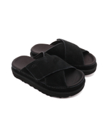 Кожаные шлепанцы w goldenstar cross UGG - черный(1137910)