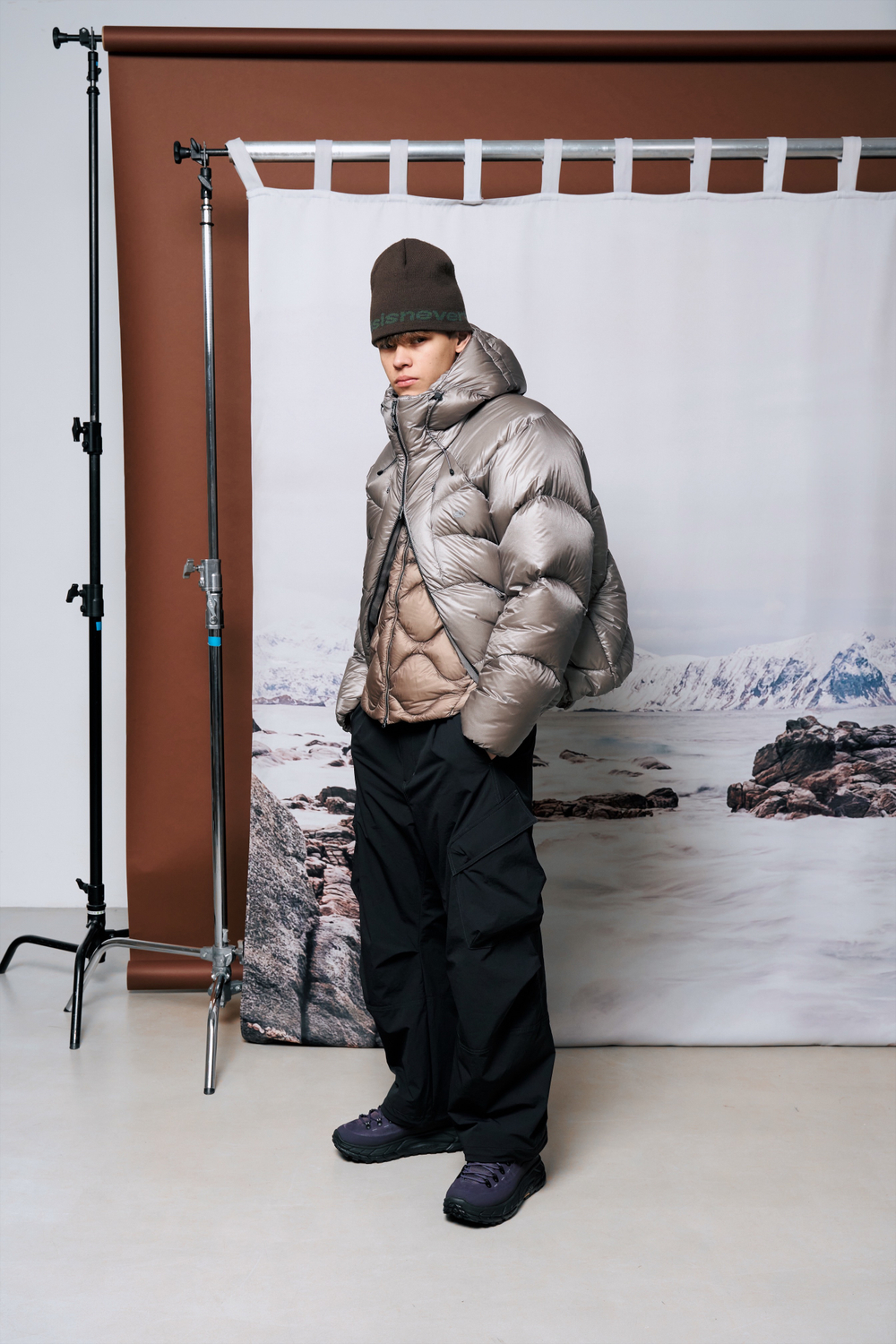 Куртка Nothomme Blue Monte Hooded Extreme Cold Down Jacket «Tibetan Incense Ash»