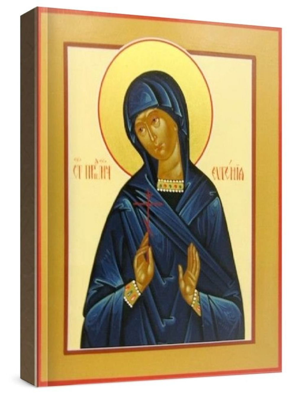 Евгения Римская (рукописная икона)