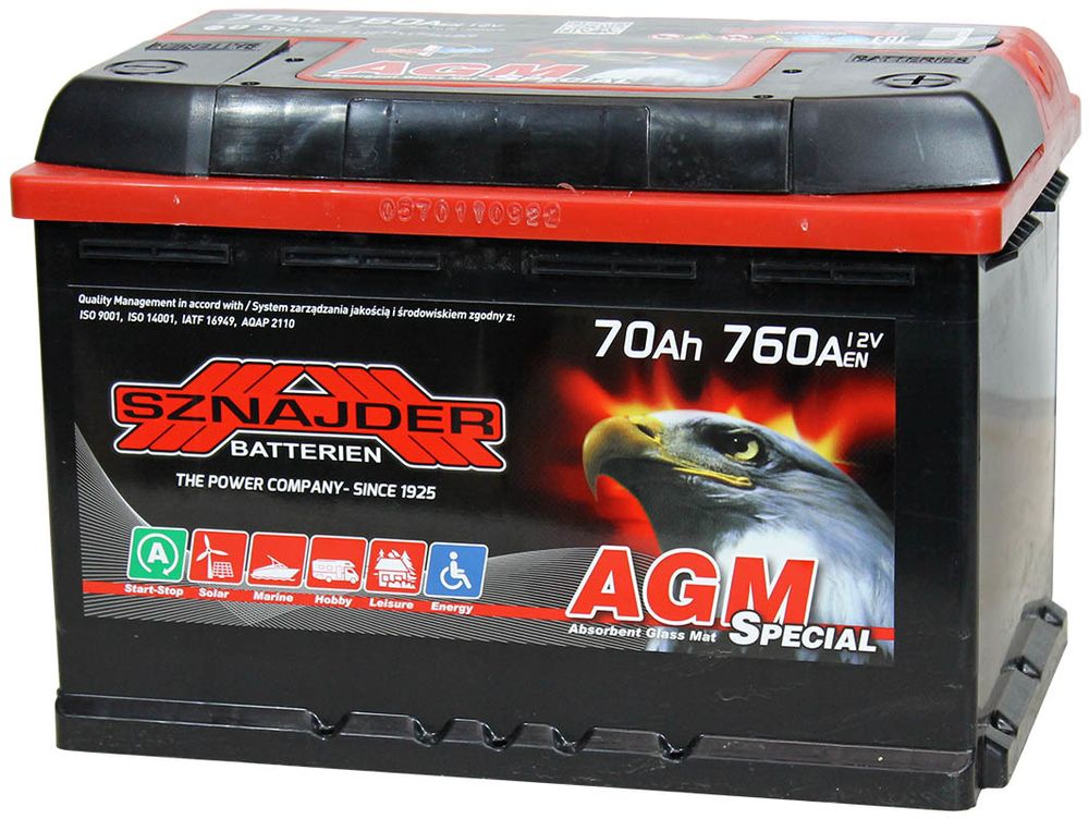 SZNAJDER AGM 6СТ- 70 аккумулятор SZNAJDER AGM 6СТ- 70 аккумулятор