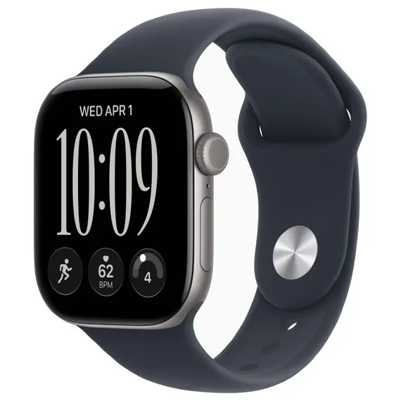 Умные часы Apple Watch Series 12 46 мм Aluminum Серый космос Sport Band Темно-синий Space gray Navy Blue