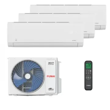 Мультисплит система на 3 комнаты Funai RAM-I-SG25HP.W02/S + RAM-I-SG30HP.W02/S x 2 / RAM-I-3OK80HP.01/U