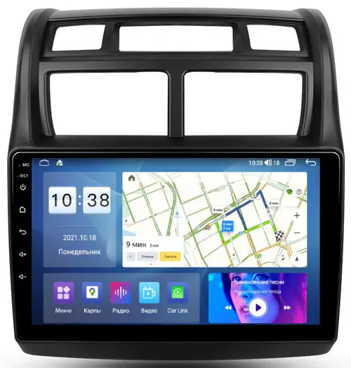Магнитола для KIA Sportage 2 2008-2010 - Parafar PF536UHD на Android 13, Быстрая, QLED, CarPlay, 4G SIM-слот