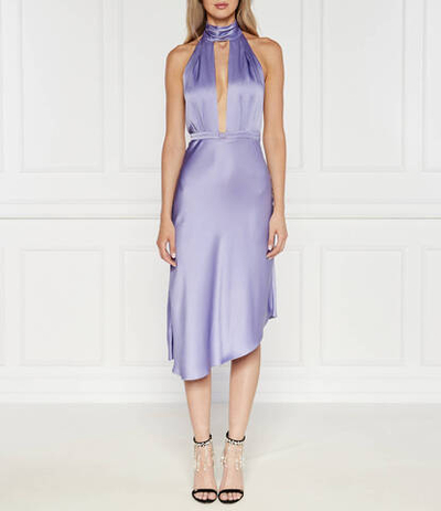 Сатиновое платье Elisabetta Franchi - фиолетовый(AB58042E2)