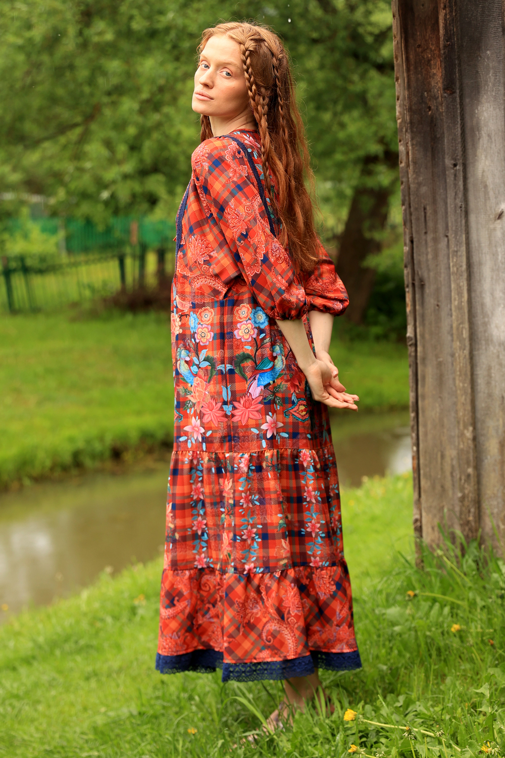 Dress "Blueberry-25. Blooming Garden"