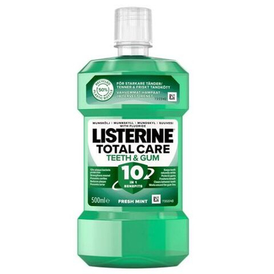 ОПОЛАСКИВАТЕЛЬ ДЛЯ ПОЛОСТИ РТА Listerine Total Care Teeth & Gum 10 в 1 свежая мята а 500 мл (Из Финляндии)