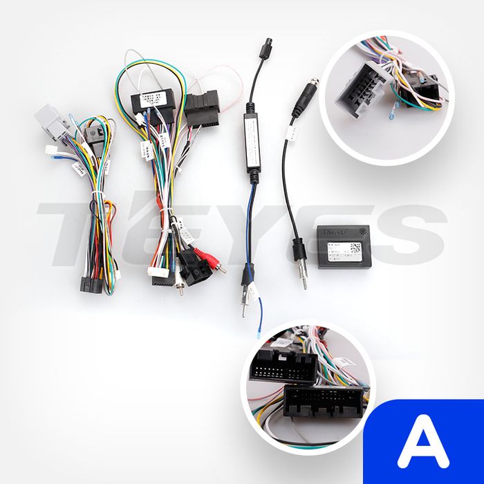 Комплект рамки с разъёмами 9"+can Ford Fiesta MK6 2008-2012 бк красный (вариант F1 монитор посередине)