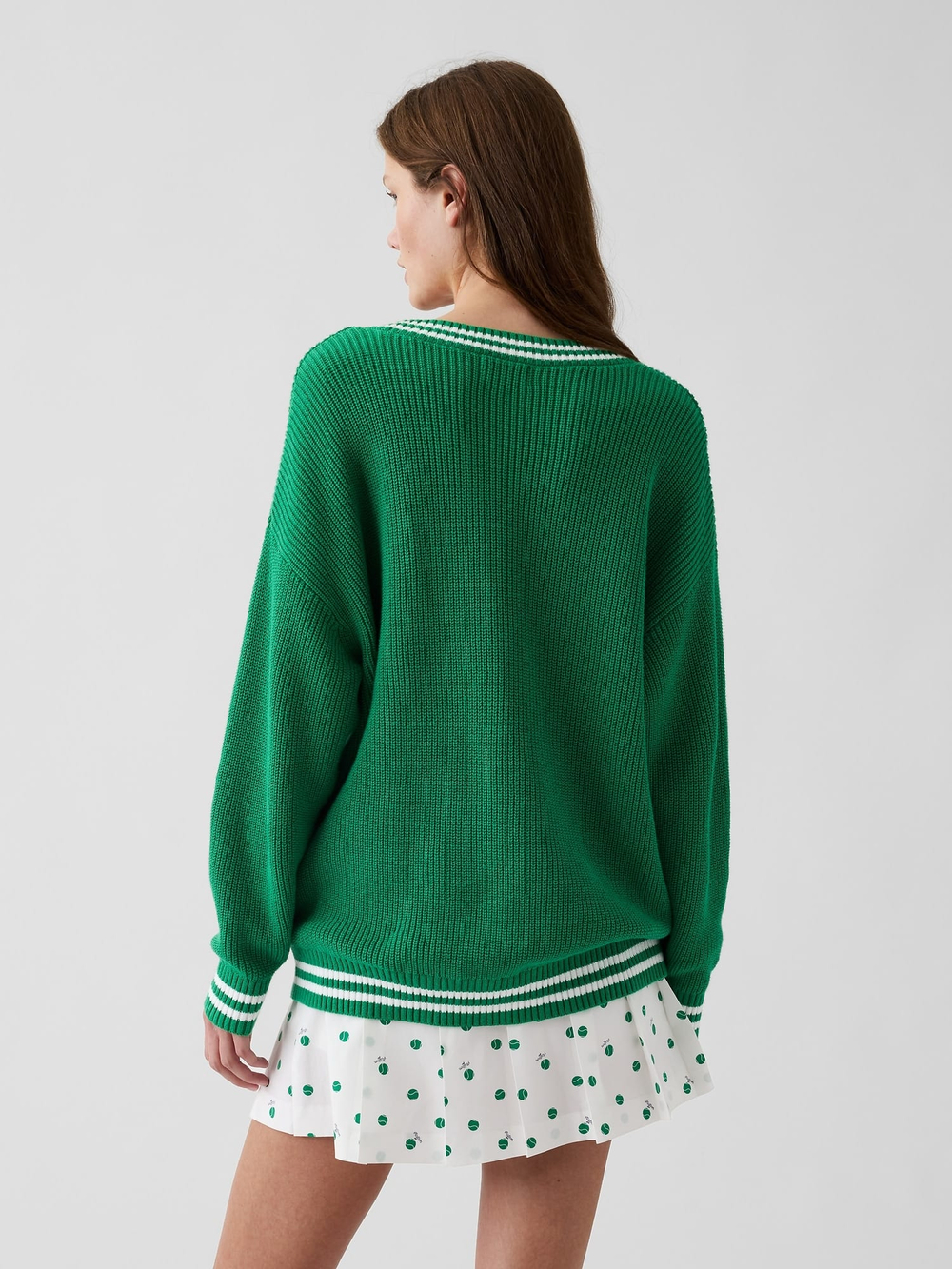 Свитер Gap × Malbon, 100% хлопок, свободного кроя - GAP