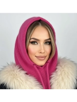 капор зимний и осенний капюшон- снуд вязаный ангора