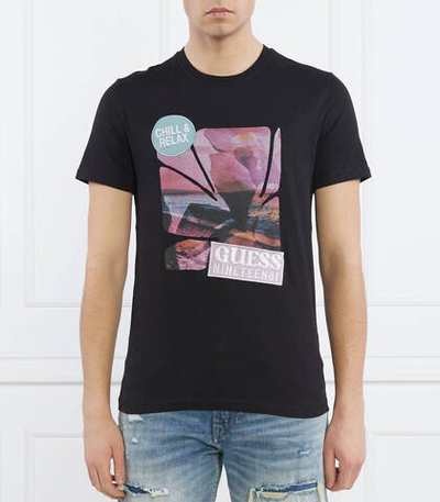 Футболка SUNSET FLOWER GUESS - черный(M3GI29 I3Z14)