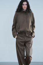 БРЮКИ BALLOON ИЗ СМЕСОВОЙ ШЕРСТИ ZW COLLECTION — ZARA