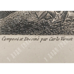 Наполеон. Прохождение горы Сен-Бернар. Гравюра. Париж. 1834