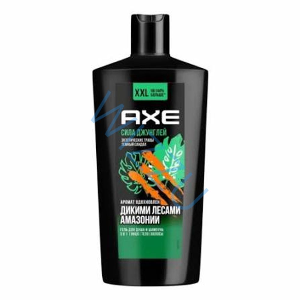 Гель для душа AXE + шампунь сила джунглей 610 мл