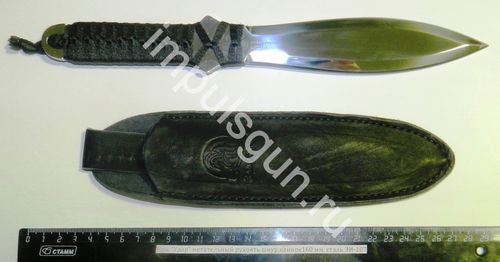 Нож Игла метательный,рукоять шнур,клинок160 мм. сталь ЭИ-107 6526