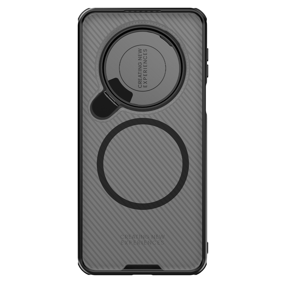 Чехол прозрачный (Transparent Black) с поддержкой MagSafe от Nillkin с металлической крышкой на Huawei Mate 70, серия CamShield Prop Magnetic Case