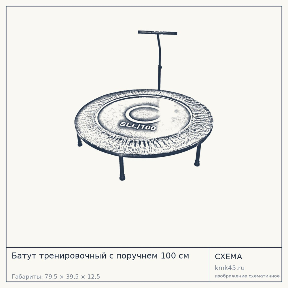Батут тренировочный с поручнем 100 см — от 4 200 ₽