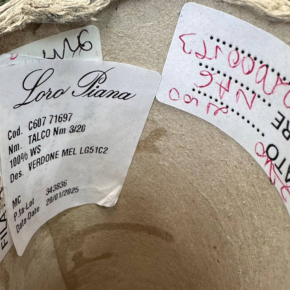 TALCO CASHMERE - Loro Piana; 100% кашемир; 665м/100гр (3/20); col. VERDONE MEL, цвет: еловый зелёный меланж