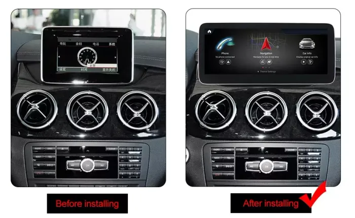Магнитола для Mercedes-Benz B-класс T246 2015-2018 NTG 5.0/5.1 - Kuberg MKD монитор 10.25", Android 11, Быстрая, CarPlay, SIM-слот